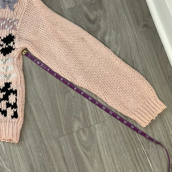 Vintage 80’s Spice Of Life Pink Floral Chunky Knit Sweater - Picture 8 of 11